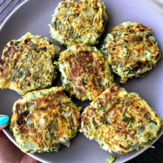 Zucchini croquettes on a plate